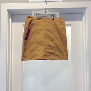 PACSUN MINI SKIRT mustard color size 26/S UEC shirt, sleek, fashion, party